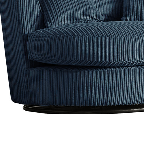 Oxford Modern Jumbo Cord Fabric Swivel Chair