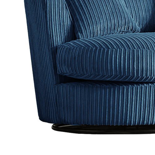 Oxford Modern Jumbo Cord Fabric Swivel Chair