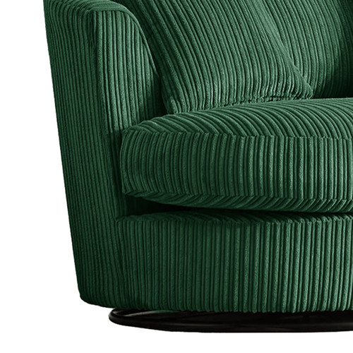 Oxford Modern Jumbo Cord Fabric Swivel Chair