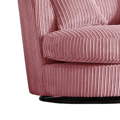 Oxford Modern Jumbo Cord Fabric Swivel Chair