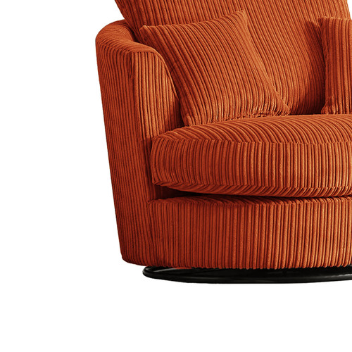 Oxford Modern Jumbo Cord Fabric Swivel Chair