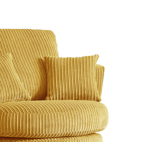Oxford Modern Jumbo Cord Fabric Swivel Chair