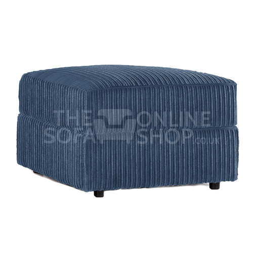 Oxford Delta Ferguson Jumbo Cord Footstool Blue