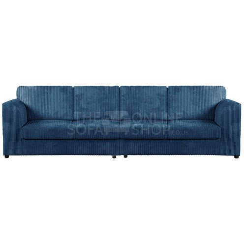 Colourful Oxford Full Jumbo Cord Long Narrow 4 Seater - Fullback Blue