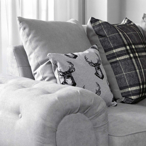 Milan 3 Seater Fabric Sofa Scatter back