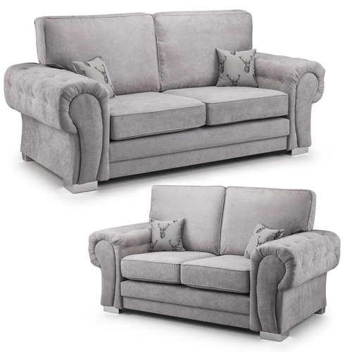 Milan 3 + 2 Sofa suite Fullback grey 3 seater and 2 seater 5 seats living room furniture