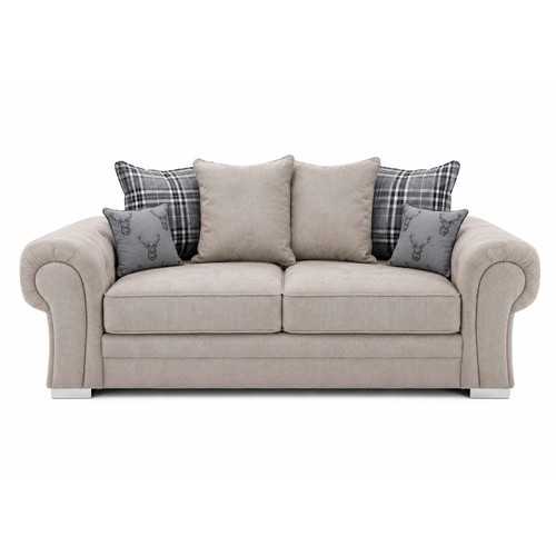 Milan 3 + 2 Seater Fabric Sofa Set Scatter back