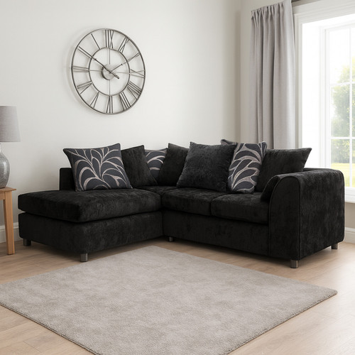 Zink Chenille 4 Seater Fabric Corner Sofa