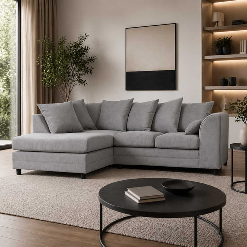 Casper Chenille Fabric Corner Sofa