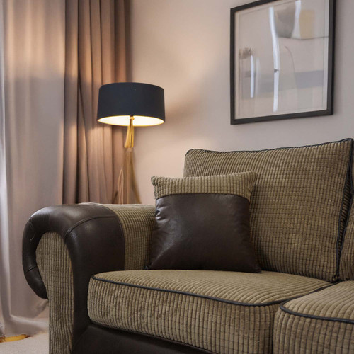 Portland Mixed Fabric 3 Seater Sofa