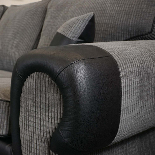 Portland Mixed Fabric 3 Seater Sofa