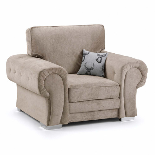 Milan Fabric Chesterfield Style Armchair Fullback