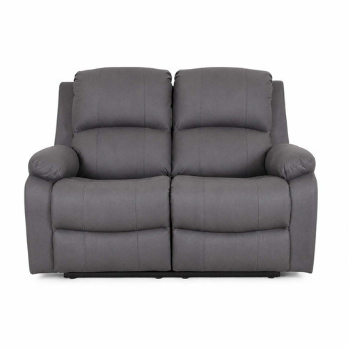Alaska Grey Full Fabric Manual Reclining Sofa Suite