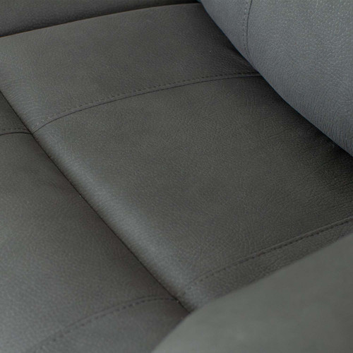 Alaska Grey Full Fabric Manual Reclining Sofa Suite