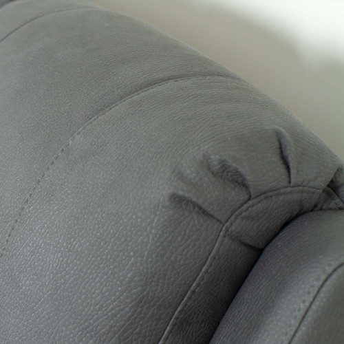 Alaska Grey Full Fabric Manual Reclining Sofa Suite