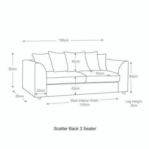Byron Dundee Grey Fabric Sofa Suite