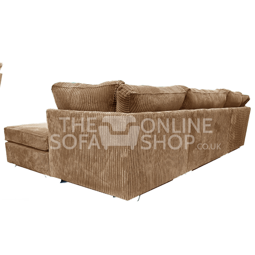 Bishop  CordCoffee Jumbo Cord U shape Sofa