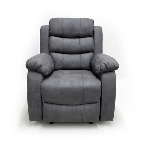 Alaska Grey Fabric Reclining 3 Piece Sofa Suite - 3 + 2 + 1