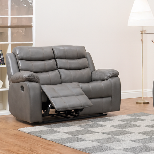 Venlo Leather Reclining Sofa Suite | Black | Brown | Grey