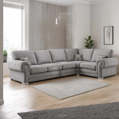 Milan 5 Seater Long Corner Sofa Full Back
