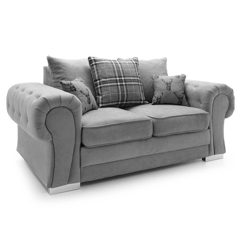 Milan 3 Piece Sofa Suite Fabric Sofa Set 2 + 1 + 1 Scatter Back