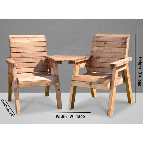 Twin Companion Chair Angled Garden Seating