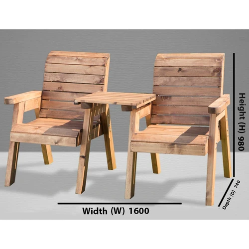 Twin Companion Chair Straight Garden Seating