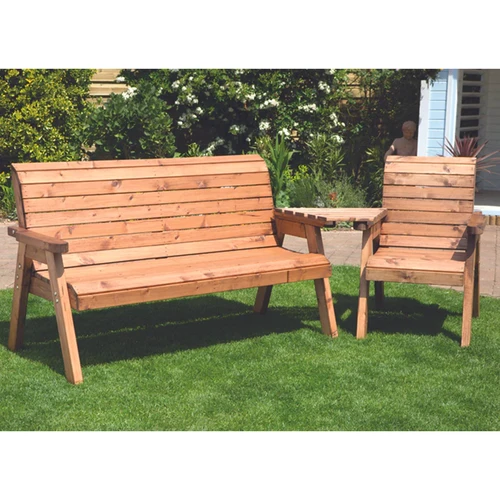 4 Seater Angled Companion Set Garden Seating