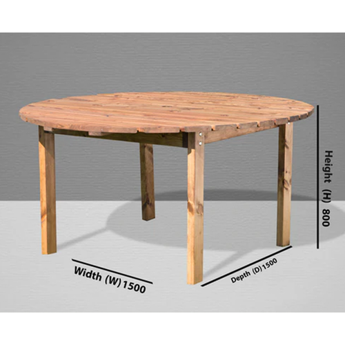 Traditional Large Round Table Garden Seating