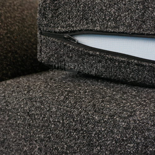 Paris Boucle L Shaped Fabric 5 Seater Corner Sofa - Scatter