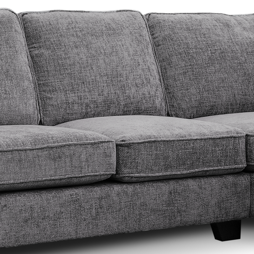 Nebraska Slate 5 Seater Corner Sofa Full Back