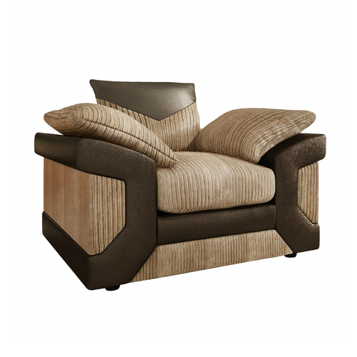 Dino Fabric and Leather Trim Armchair Dino Fabric and Leather Trim Armchair
