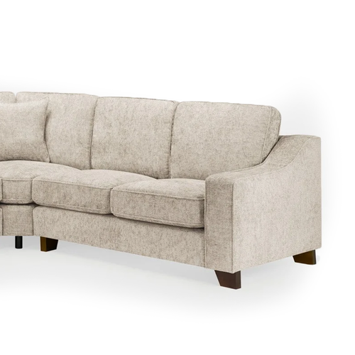Nebraska Beige 5 Seater Corner Sofa Full Back