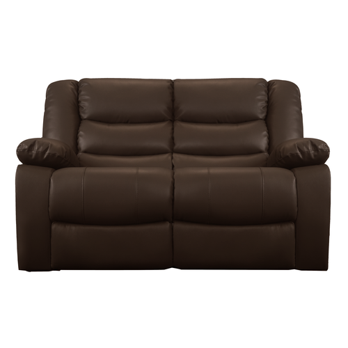 Venice Leather Reclining 2 Seater Sofa | Black | Brown | Grey