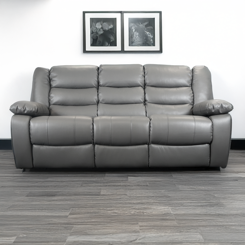 Venice 3 Seater Manual Reclining Sofa | Black | Brown | Grey