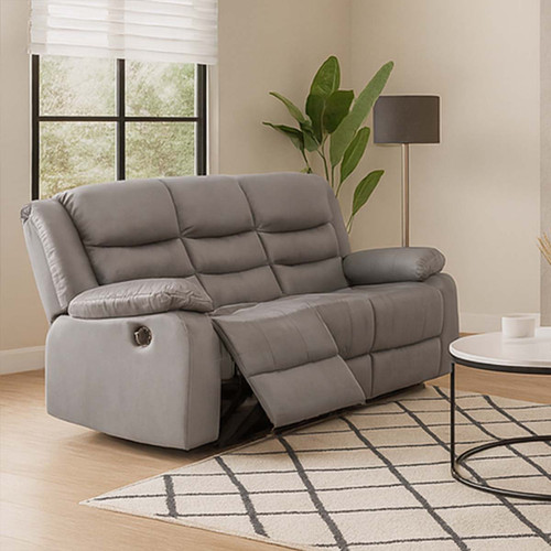 Venice 3 Seater Manual Reclining Sofa | Black | Brown | Grey