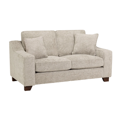 Nebraska beige 2 seater sofa chenille fabric two seaters settee couch