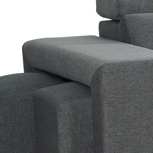 Astrix Grey Fabric Universal Corner 3-4 Seater Sofa Bed