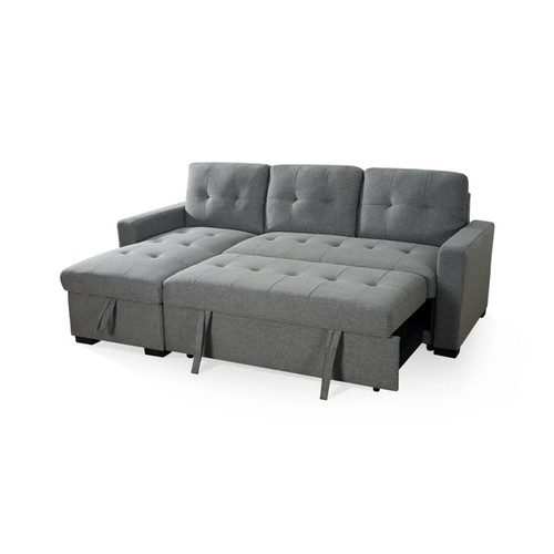 Arden Grey 3 Seater L Shaped Universal Sofa Bed With Storage