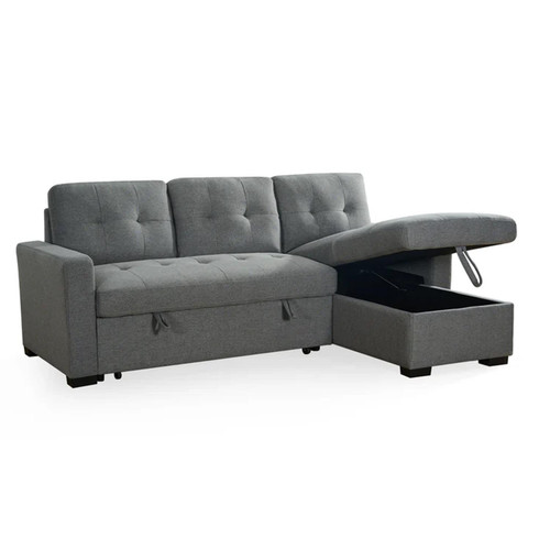 Arden Grey 3 Seater L Shaped Universal Sofa Bed With Storage
