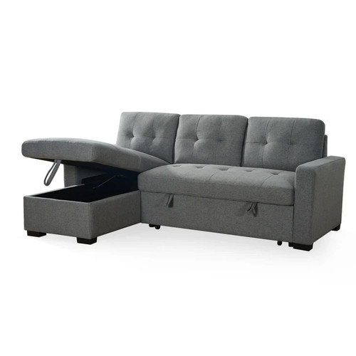 Arden Grey 3 Seater L Shaped Universal Sofa Bed With Storage
