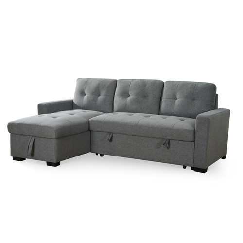 Arden Grey 3 Seater L Shaped Universal Sofa Bed With Storage