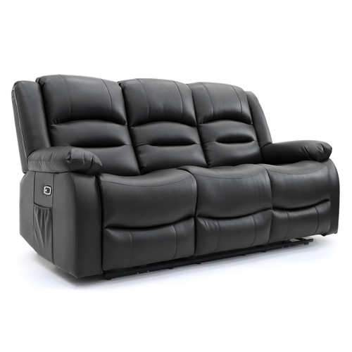 Arlo electric reclining sofa 3 seater black cheap high quality sofa leather