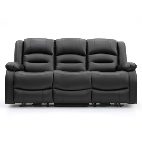 Arlo Leather Like Electric 3 Seater Black or Grey