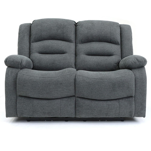 Arlo Grey Fabric Electric Reclining Smart 2 Seater Sofa With USB Ports