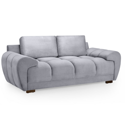 The Zura plush velvet luxury modern 2 seater sofa charcoal grey living room settee couch