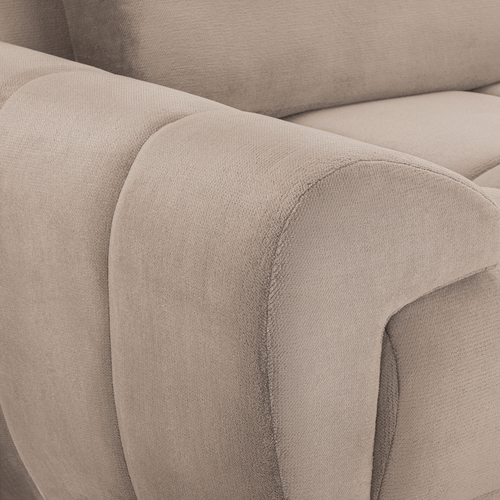 Zura Plush Fabric Large 2 Seater Sofa