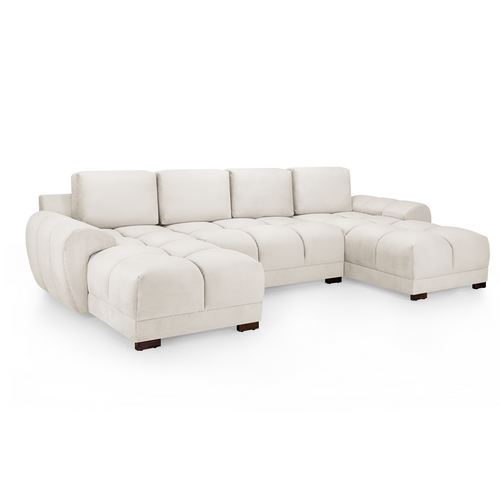 Zura Plush Velvet Large U Shaped 4 - 5 Seater Sofa