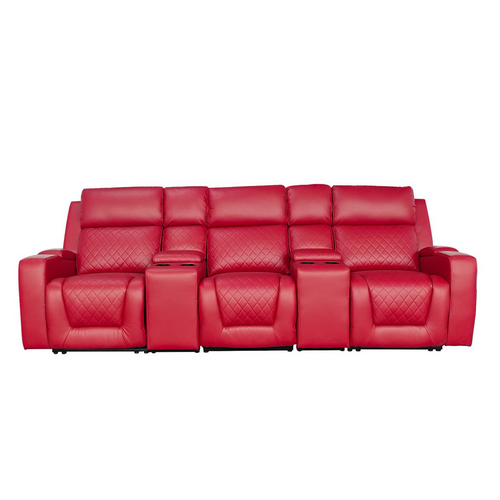 Florida Cinema 3 Seater Electric Reclining Leather Sofa