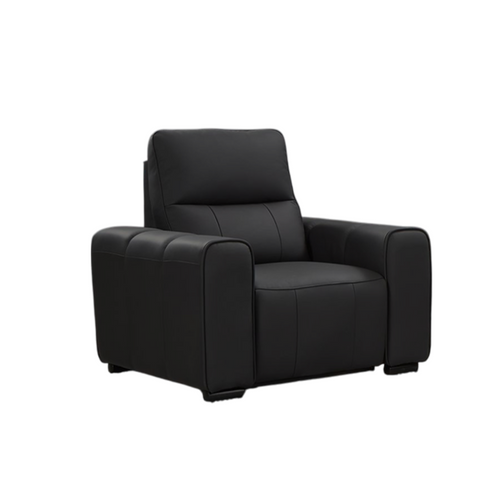 Belleza Genuine Leather Electric Reclining Armchair Black